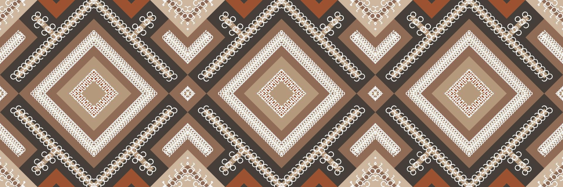 ethnisches aztekisches ikat nahtloses muster textil-ikat-design nahtloses muster digitales vektordesign für druck saree kurti borneo stoff aztekische bürstensymbole muster partykleidung vektor