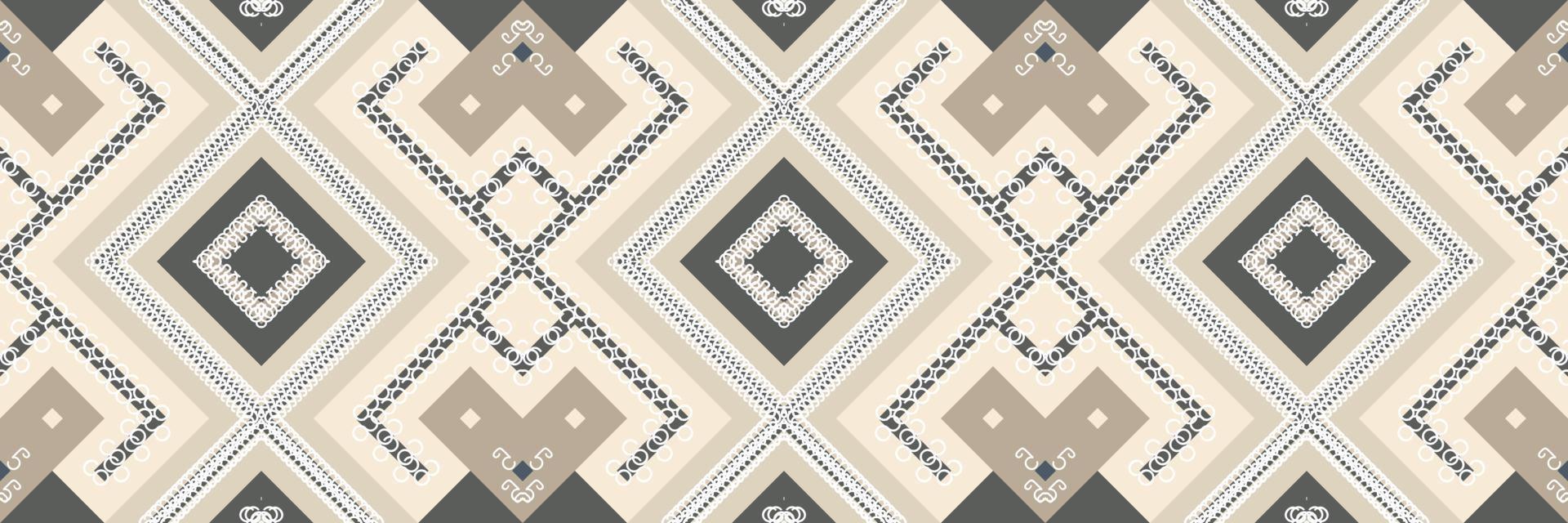 ethnisches aztekisches ikat-nahtloses muster textil-ikat-design nahtloses muster digitales vektordesign für druck saree kurti borneo stoff aztekische bürstensymbole muster baumwolle vektor