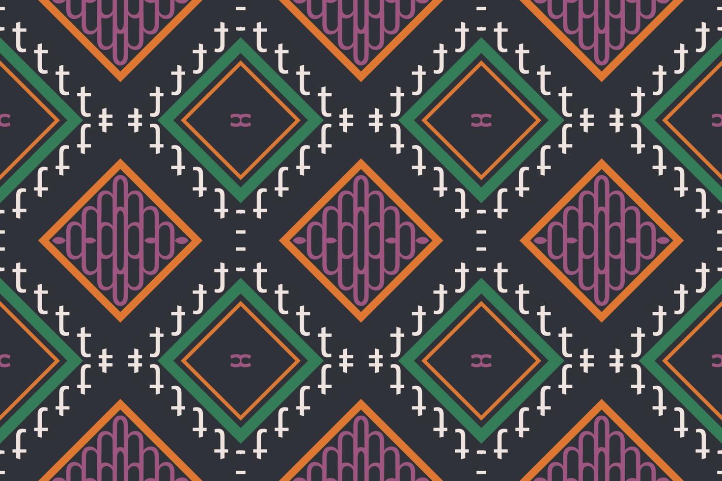 ethnisches aztekisches ikat-nahtloses muster textil-ikat-hintergrund nahtloses muster digitales vektordesign für druck saree kurti borneo stoff aztekische pinselsymbole musterdesigner vektor