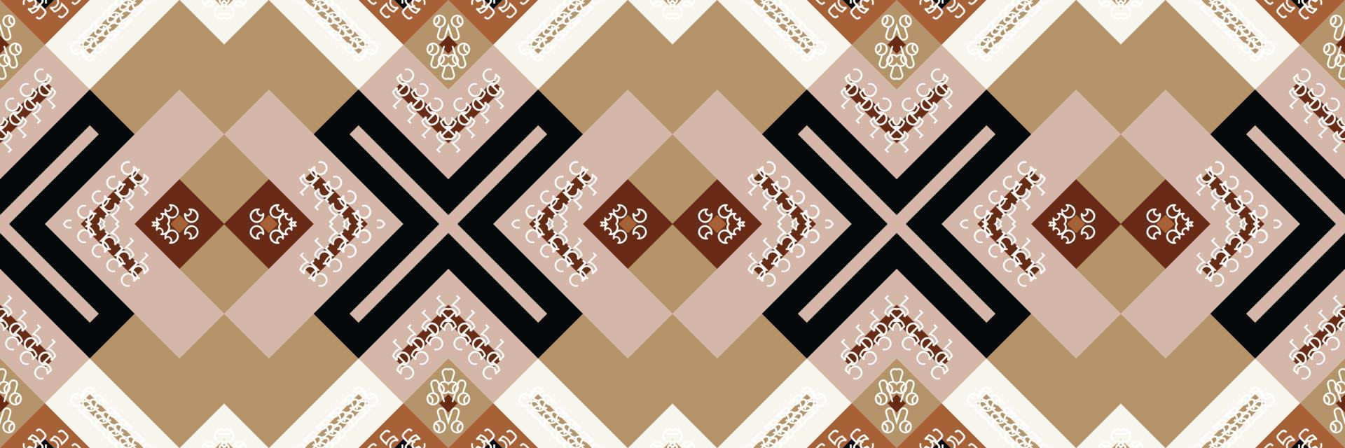 ethnisches aztekisches ikat nahtloses muster textil ikat blume nahtloses muster digitales vektordesign für druck saree kurti borneo stoff aztekische bürstensymbole muster stilvoll vektor