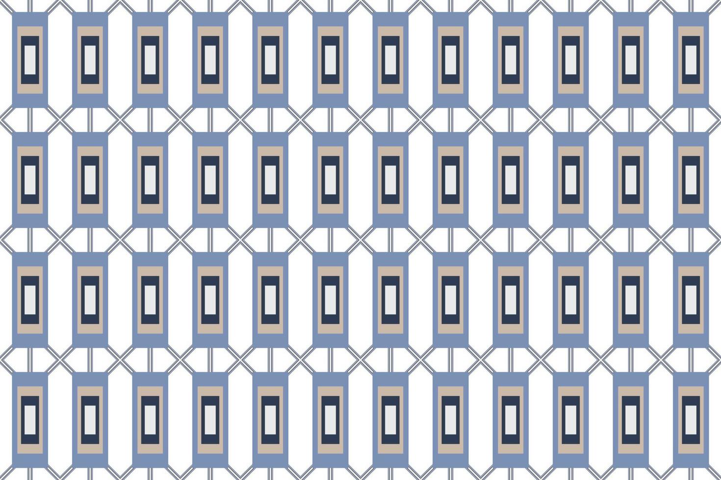 Stilvolle moderne geometrische Formen nahtloses Muster Es besteht aus einem Polyeder wie einem Kreisquadratdreieck, das in der Textilindustrie, Stoffmustern, Papier, Tapeten, Buchumschlägen verwendet wird vektor