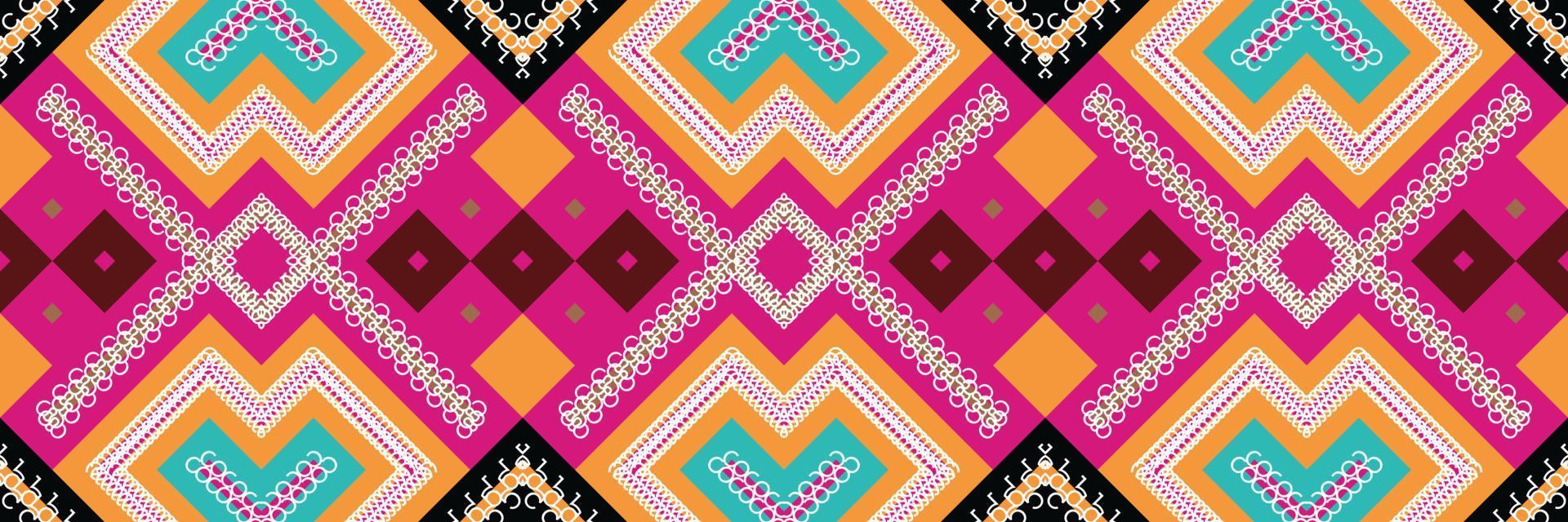 etnisk aztec ikat sömlös mönster textil- ikat sparre sömlös mönster digital vektor design för skriva ut saree kurti borneo tyg aztec borsta symboler färgrutor eleganta