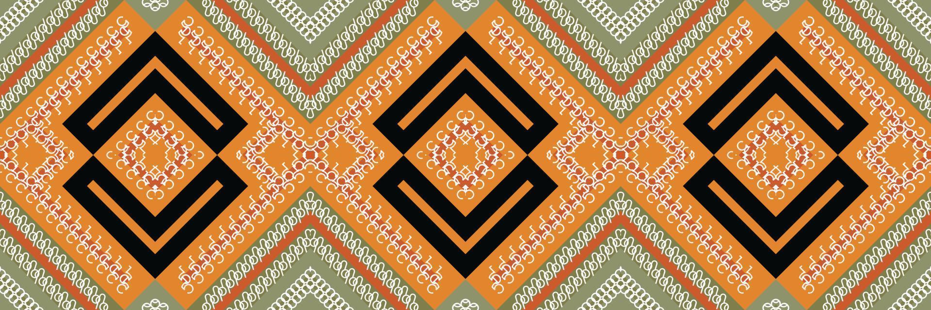 etnisk aztec ikat sömlös mönster textil- motiv ikat sömlös mönster digital vektor design för skriva ut saree kurti borneo tyg aztec borsta symboler färgrutor bomull