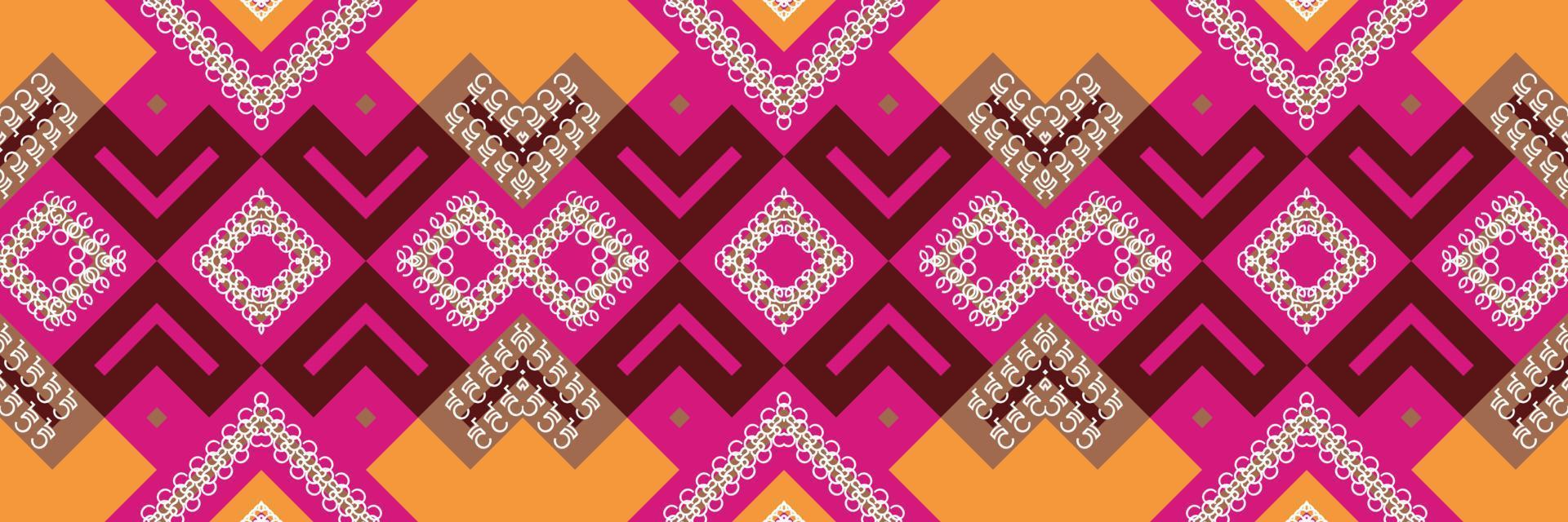 etnisk aztec ikat sömlös mönster textil- ikat sparre sömlös mönster digital vektor design för skriva ut saree kurti borneo tyg aztec borsta symboler färgrutor designer
