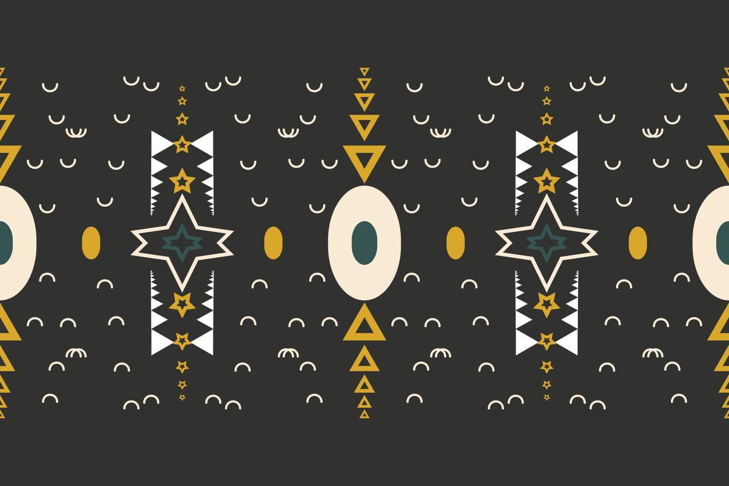 etnisk gräns ikat sömlös mönster textil- ikat triangel sömlös mönster digital vektor design för skriva ut saree kurti borneo tyg gräns borsta symboler färgrutor eleganta