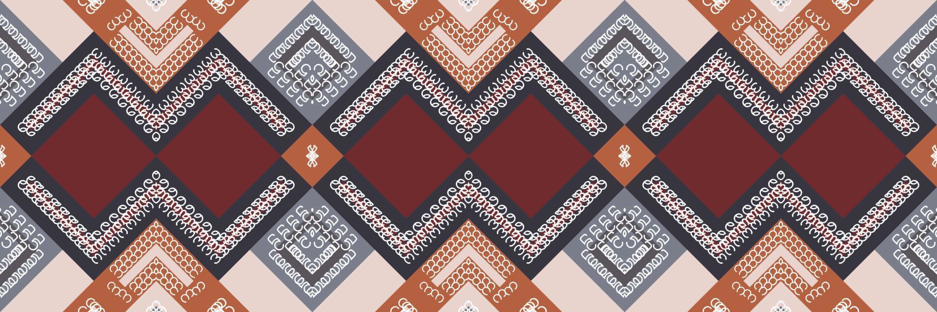 etnisk aztec ikat sömlös mönster textil- filippinare ikat sömlös mönster digital vektor design för skriva ut saree kurti borneo tyg aztec borsta symboler färgrutor bomull