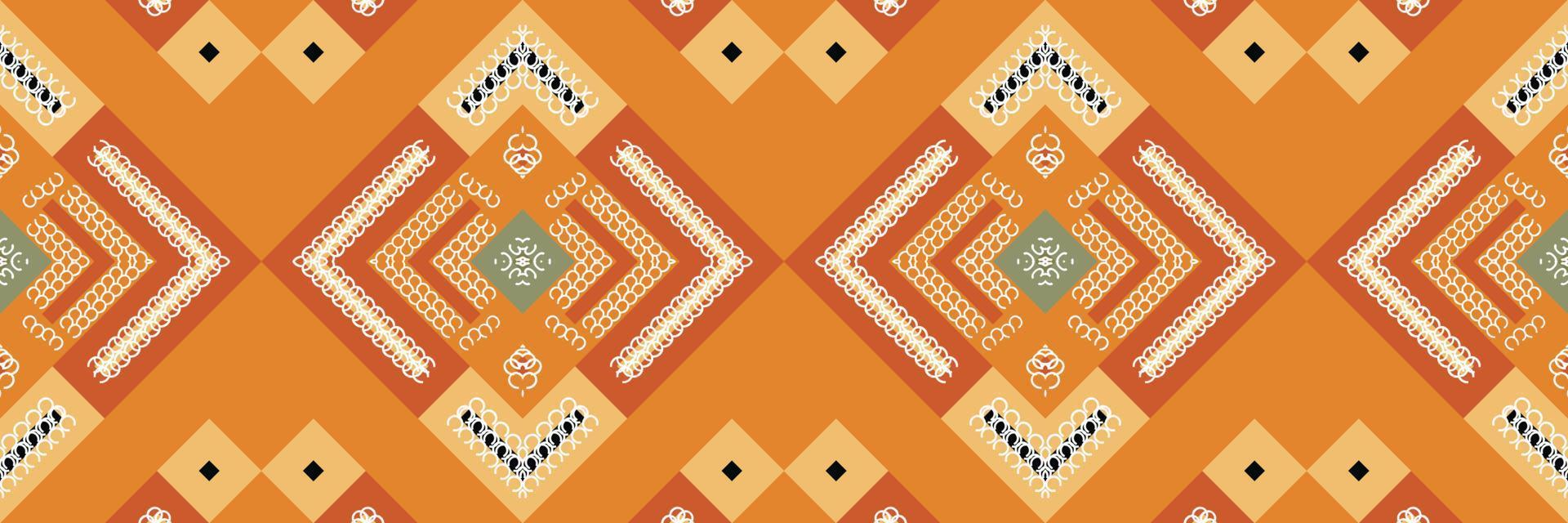 ethnisches aztekisches ikat nahtloses muster textil afrikanisches ikat nahtloses muster digitales vektordesign für druck saree kurti borneo stoff aztekische bürstensymbole muster stilvoll vektor