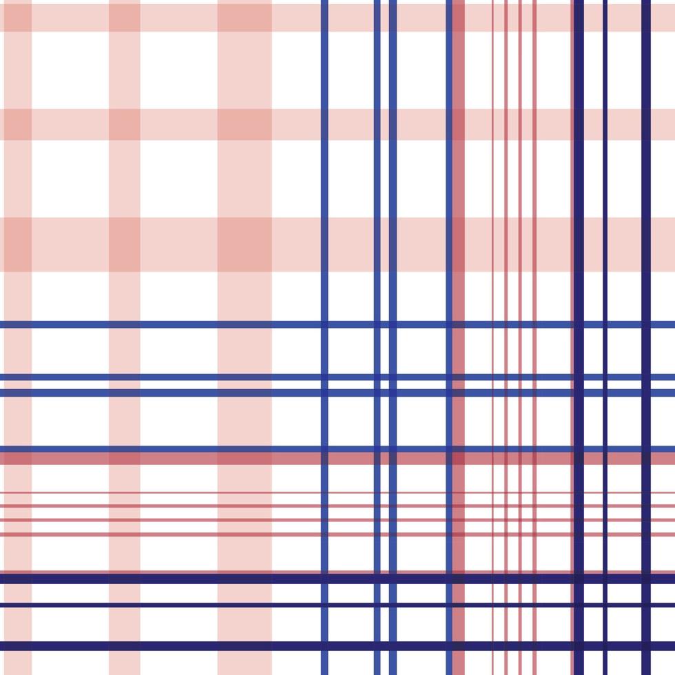 Karo-Plaidmuster-Stoff-Vektordesign ist in einem einfachen Twill gewebt, zwei über zwei unter der Kette, wobei bei jedem Durchgang ein Faden vorgeschoben wird. vektor