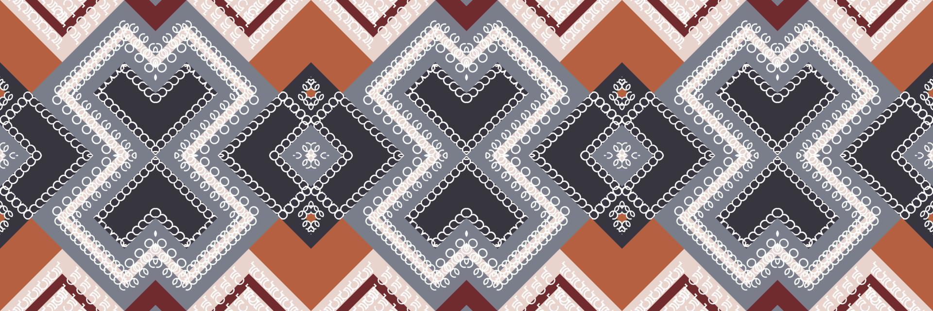 ethnisches aztekisches ikat-nahtloses muster textil-ikat-hintergrund nahtloses muster digitales vektordesign für druck saree kurti borneo stoff aztekische bürstensymbole muster partykleidung vektor