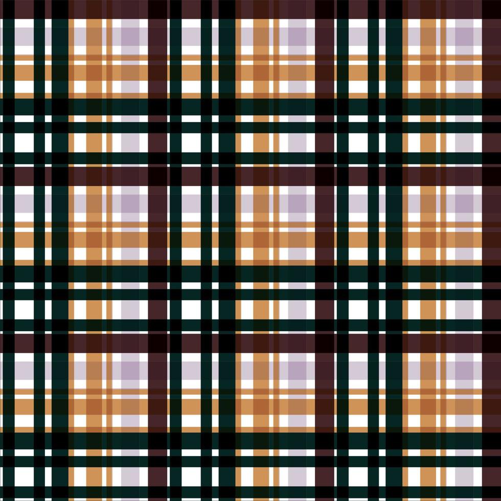 Plaid Pattern Design Textile ist ein gemusterter Stoff, der aus überkreuzten, horizontalen und vertikalen Bändern in mehreren Farben besteht. Tartans gelten als kulturelle Ikone Schottlands. vektor