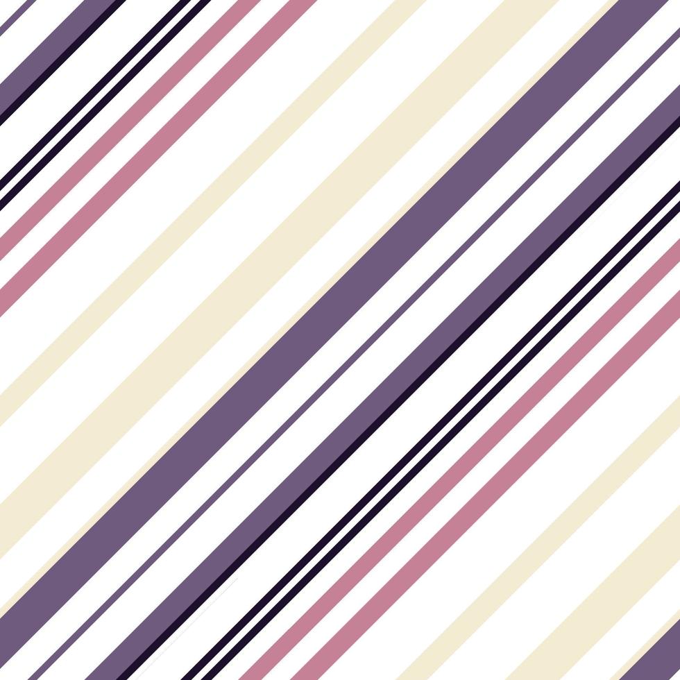 Streifenmuster ist ein ausgewogenes Streifenmuster, das aus mehreren diagonalen Linien besteht, farbige Streifen unterschiedlicher Größe, die in einem symmetrischen Layout angeordnet sind und häufig für Hosen und Röcke verwendet werden. vektor