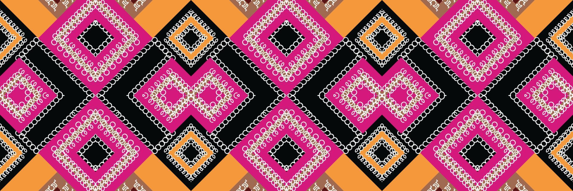 etnisk aztec ikat sömlös mönster textil- ikat bakgrund sömlös mönster digital vektor design för skriva ut saree kurti borneo tyg aztec borsta symboler färgrutor designer