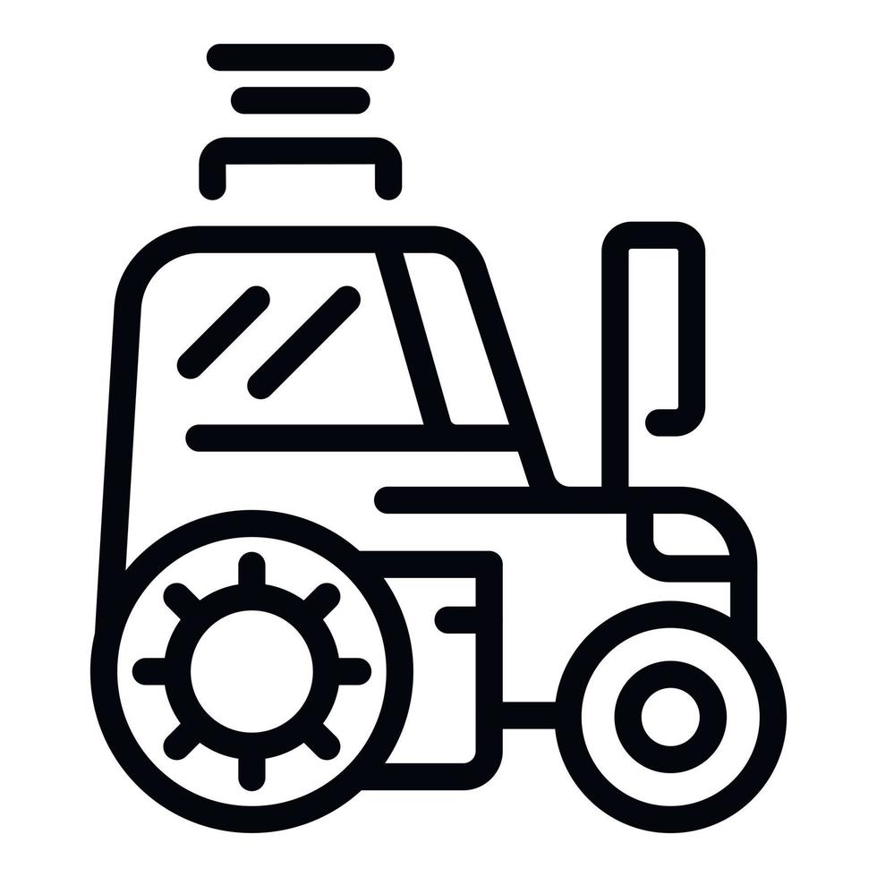 Smart-Farm-Traktor-Symbol-Umrissvektor. Bauer digital vektor