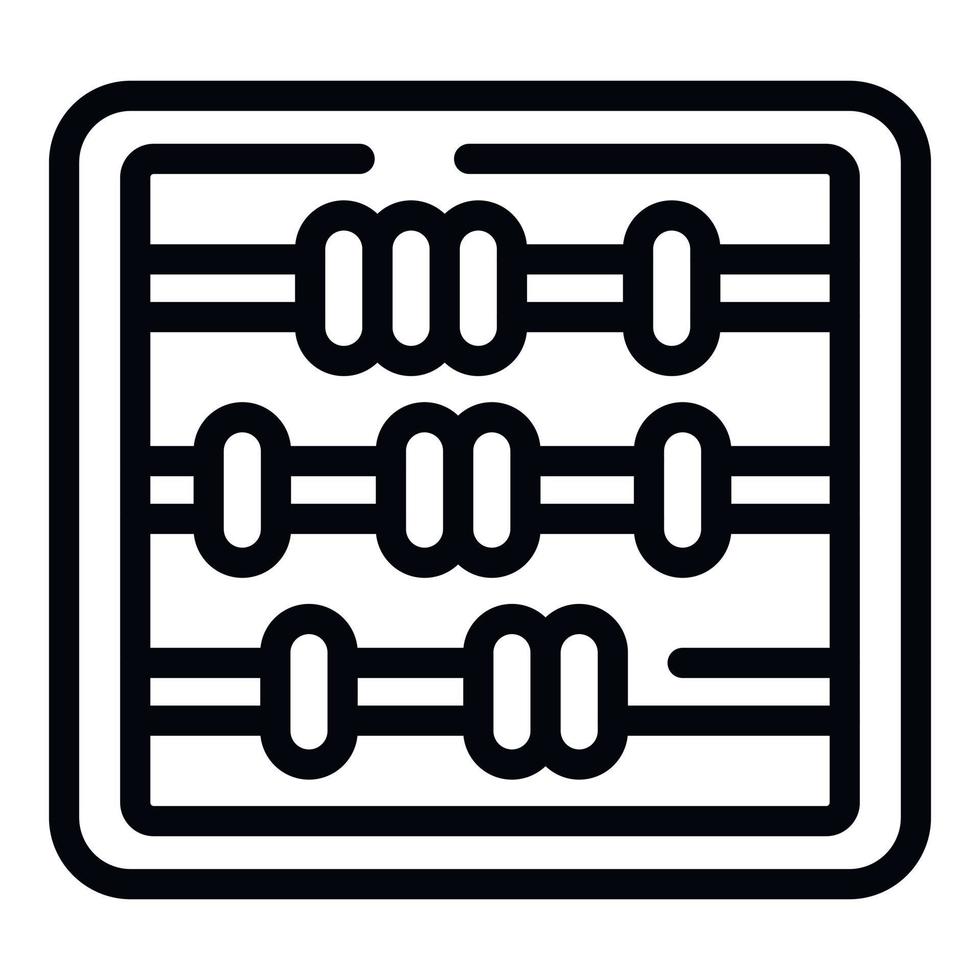 Abakus-Symbol Umrissvektor. Schulstudium vektor