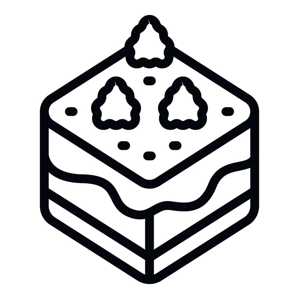 bakverk mat ikon översikt vektor. bageri skiva vektor