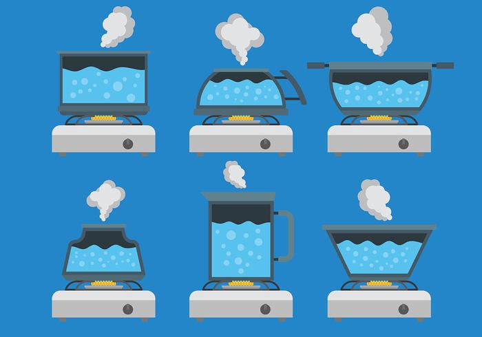 Kochendes Wasser Vektor Icons