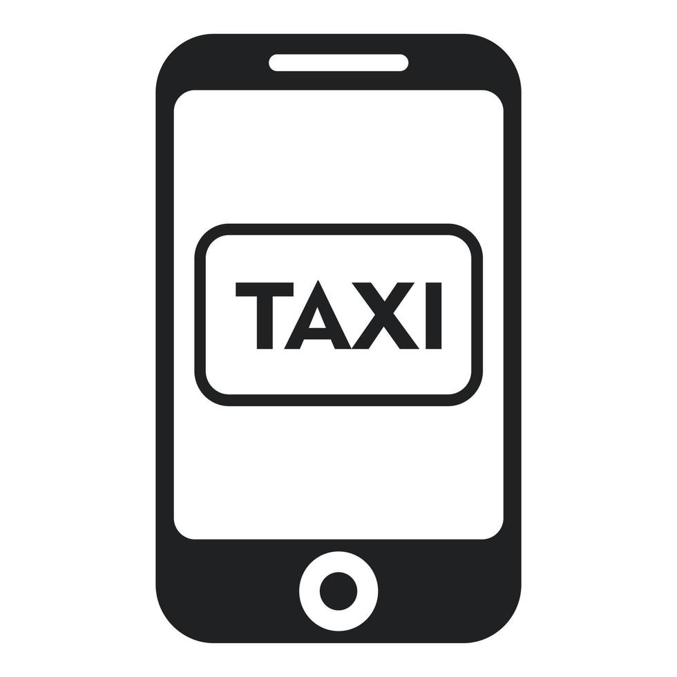 Smartphone-Taxi-Service-Symbol einfacher Vektor. Flughafentransfer vektor