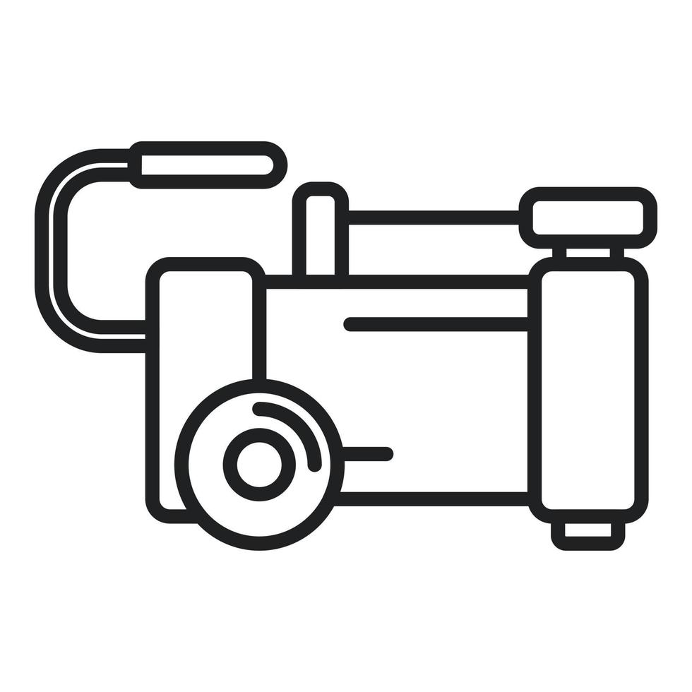 Symbol Umrissvektor für Gerätekompressor. Luftmaschine vektor