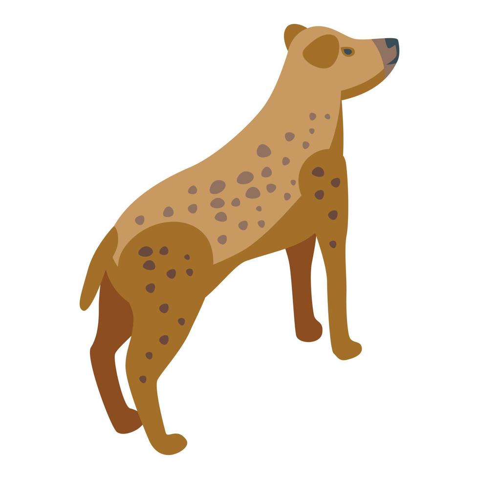 Wildhund-Symbol isometrischer Vektor. Hyäne Tier vektor