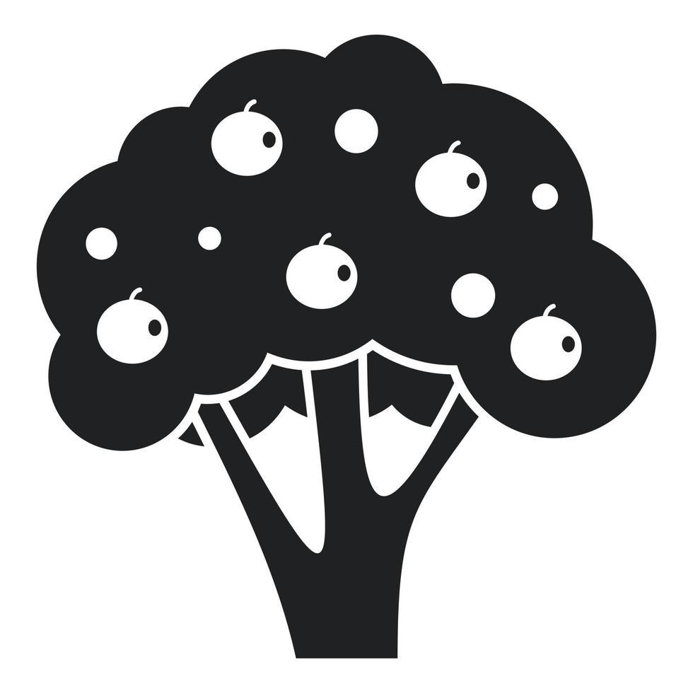 kleiner Apfelbaum Symbol einfacher Vektor. landwirtschaftliche Ernte vektor