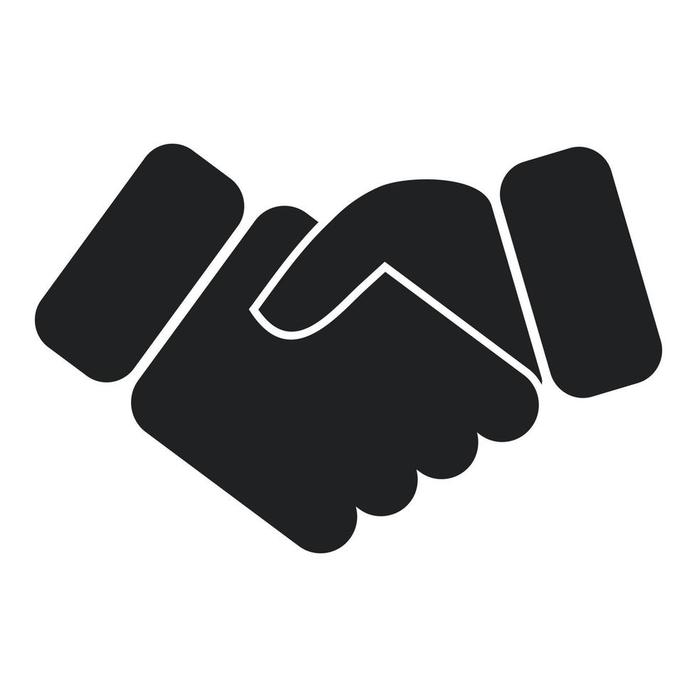 Teamwork-Handshake-Symbol einfacher Vektor. Geschäftsgemeinschaft vektor