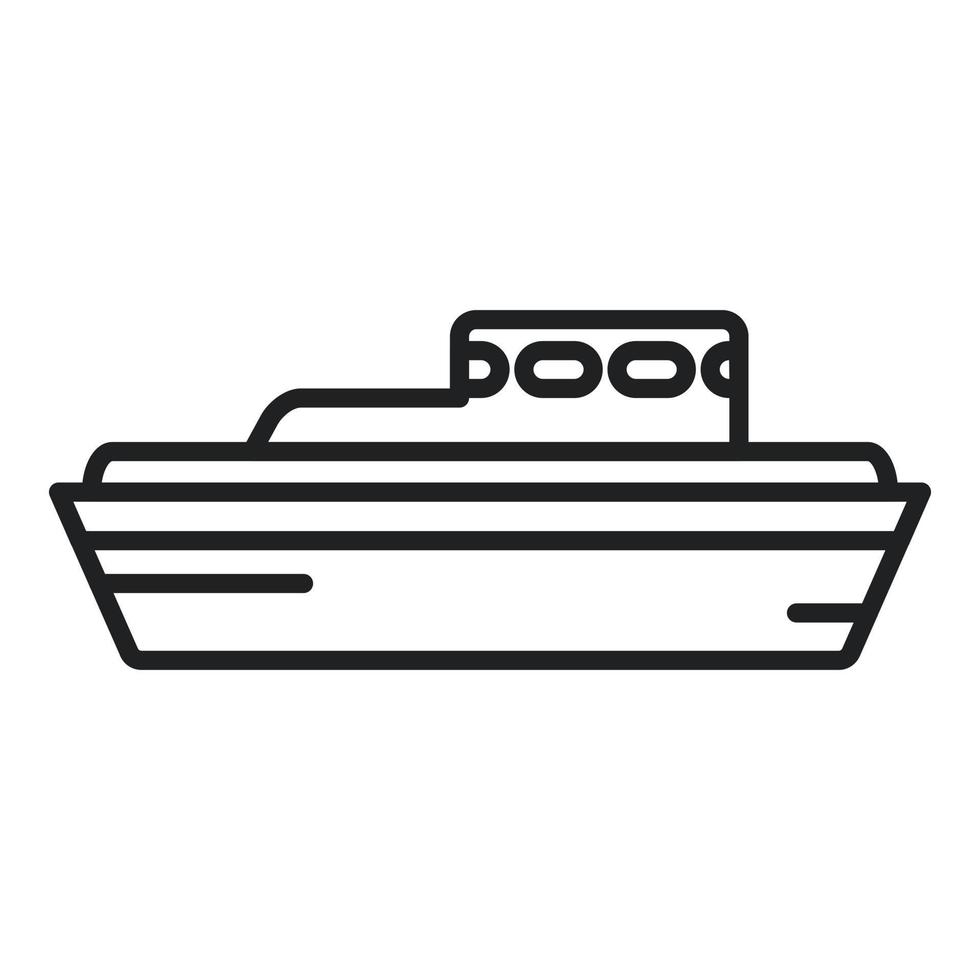 Symbol Umrissvektor für Hochwasserboote. Leben im Meer vektor