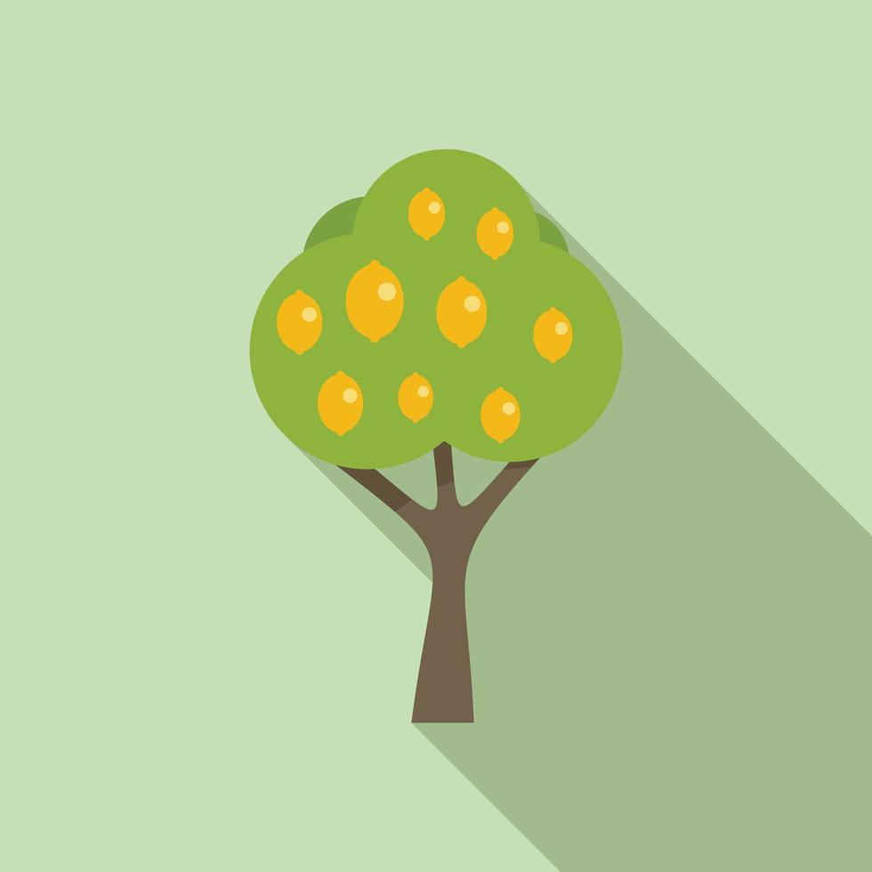 citron- träd ikon platt vektor. trädgård växt vektor