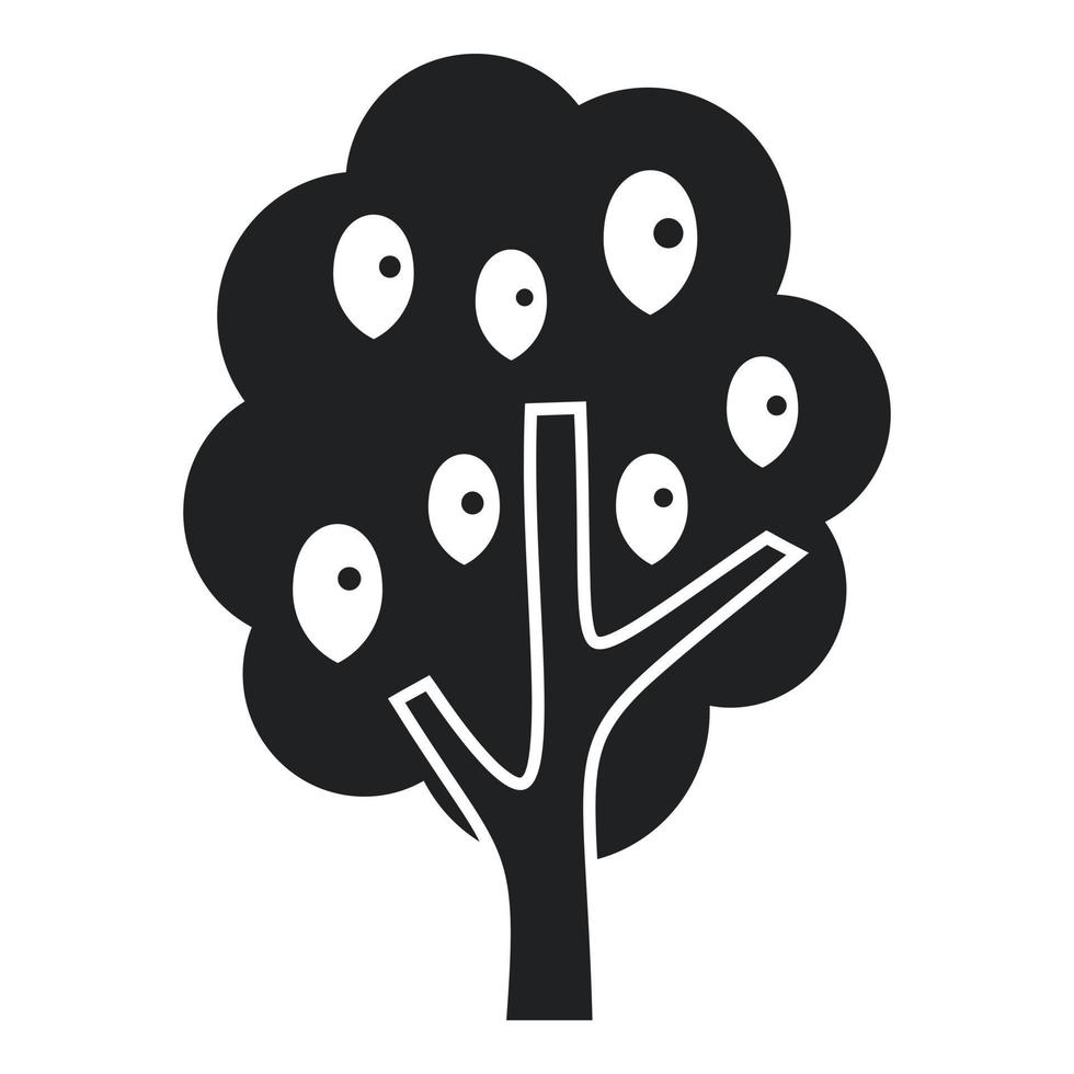 Nussbaum Symbol einfacher Vektor. Pflanze ernten vektor