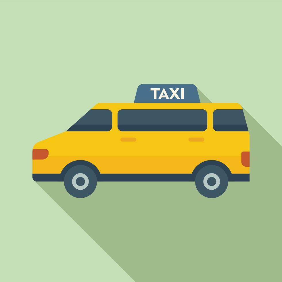 Buchen Sie den flachen Vektor des Taxibus-Symbols. Flughafentransfer