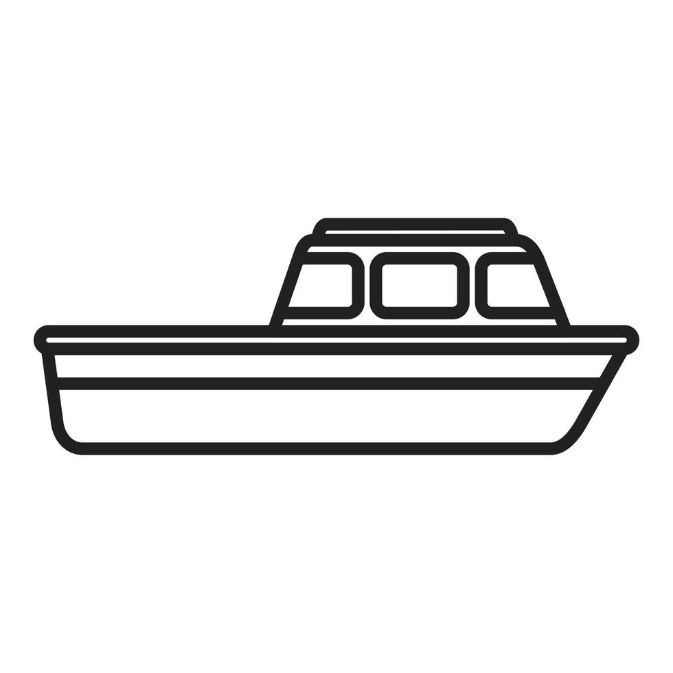 Motor Rettungsboot Symbol Umriss Vektor. Seesuche vektor