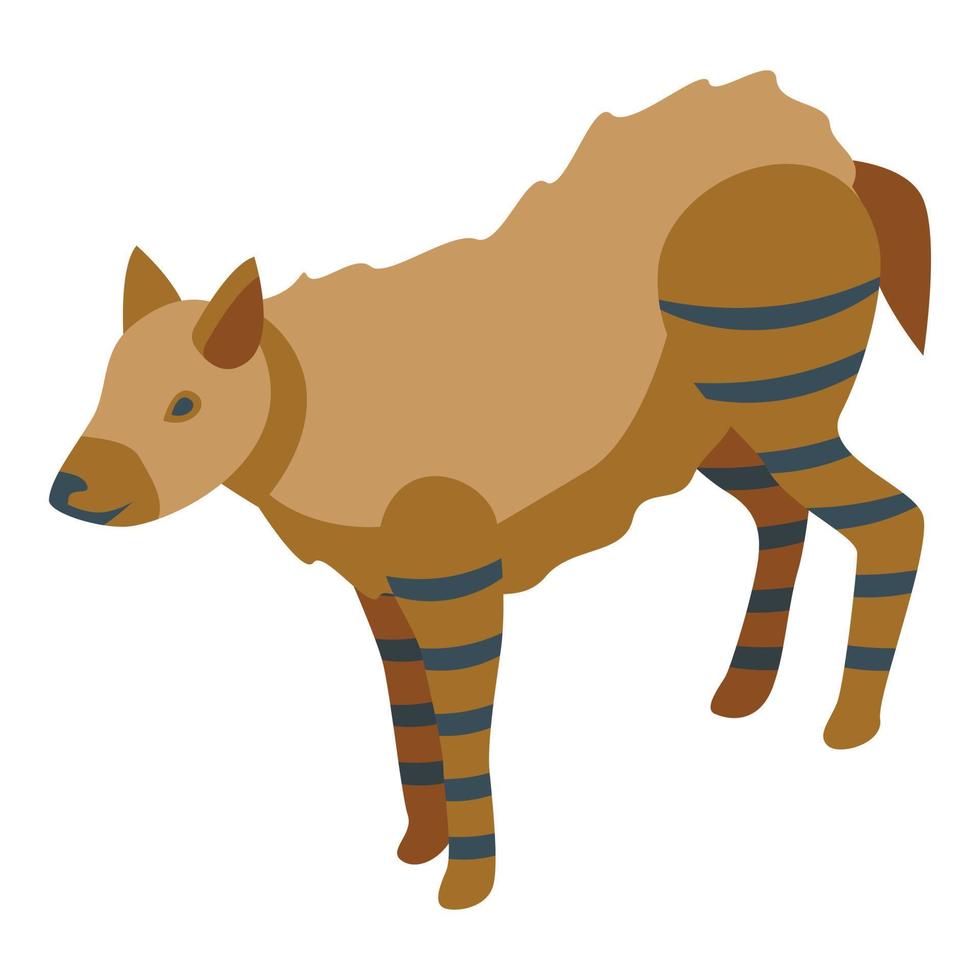 Baby Hyäne Symbol isometrischer Vektor. wildes Tier vektor
