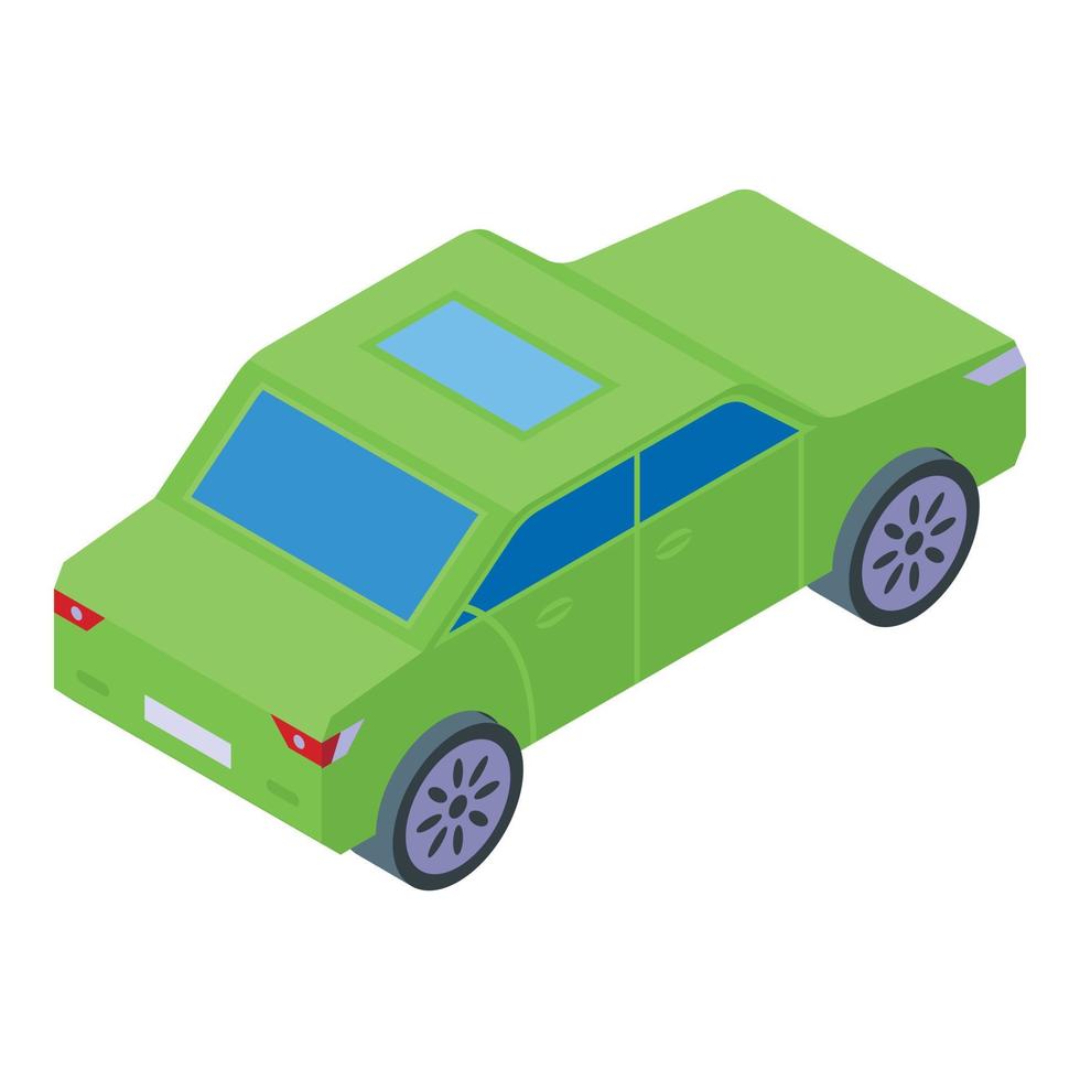 grön bil luft bio ikon isometrisk vektor. kör film vektor