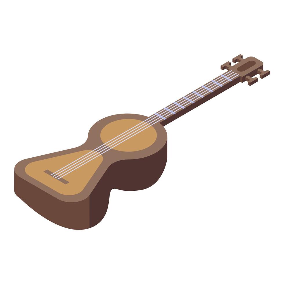 tadzjikistan gitarr ikon isometrisk vektor. resa stad vektor
