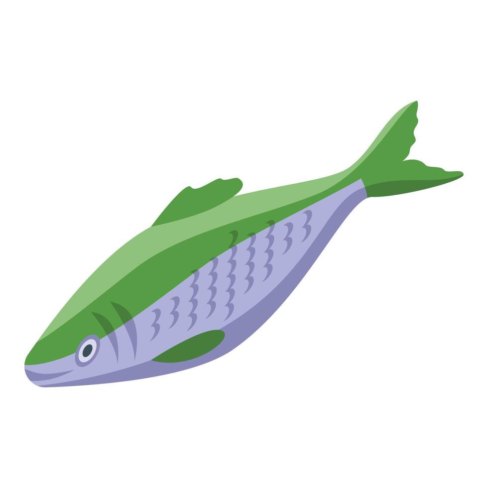 fisk ikon isometrisk vektor. hav mat vektor