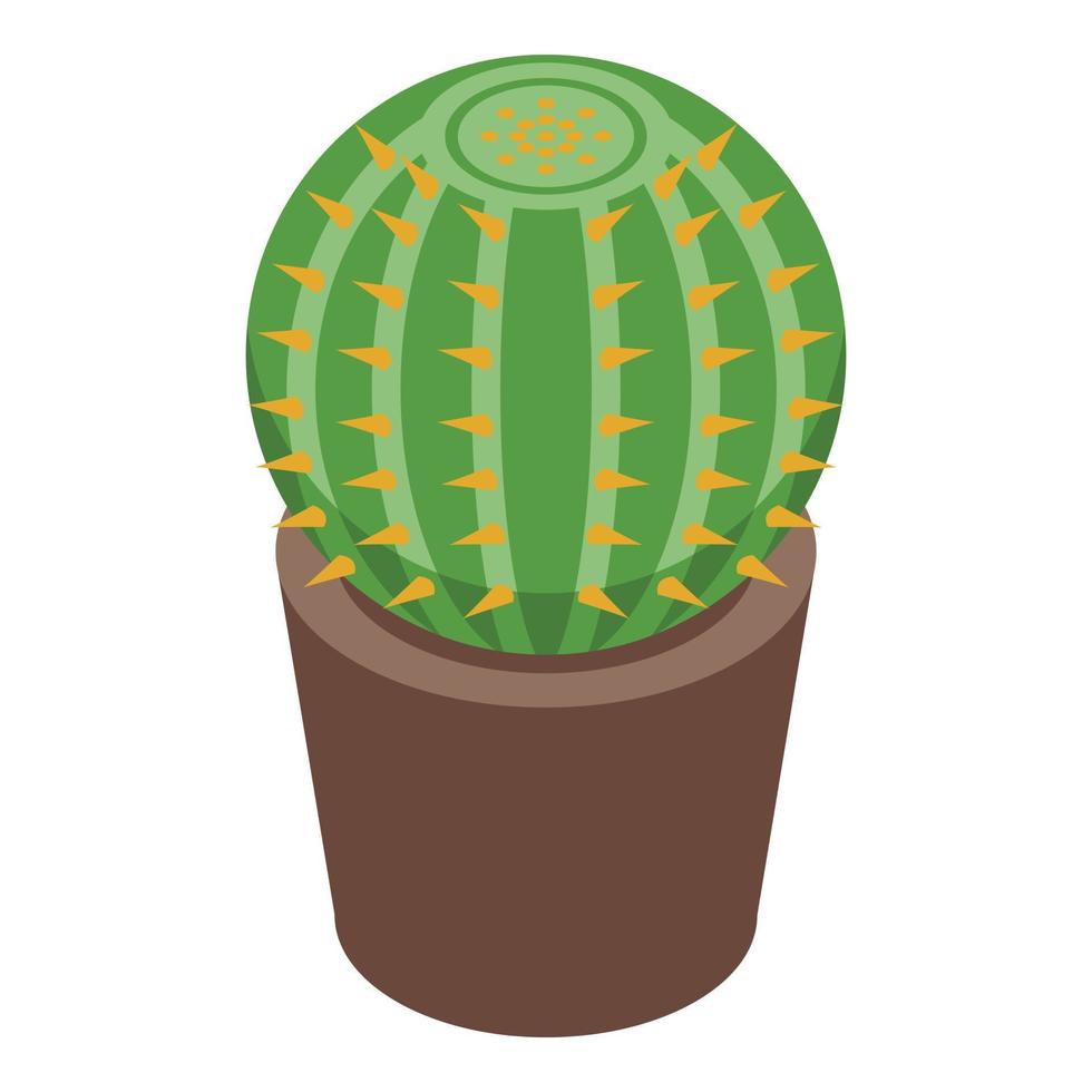 Kaktus Topf Symbol isometrischer Vektor. Wüstenzelt vektor