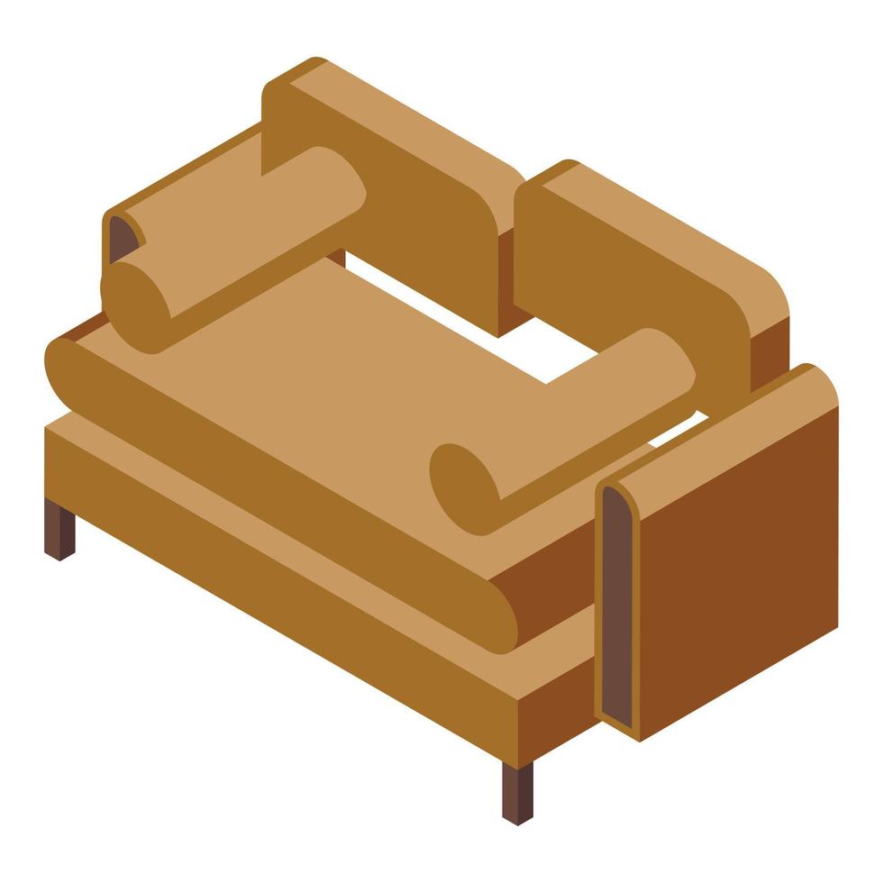 textil- soffa ikon isometrisk vektor. möbel fabrik vektor