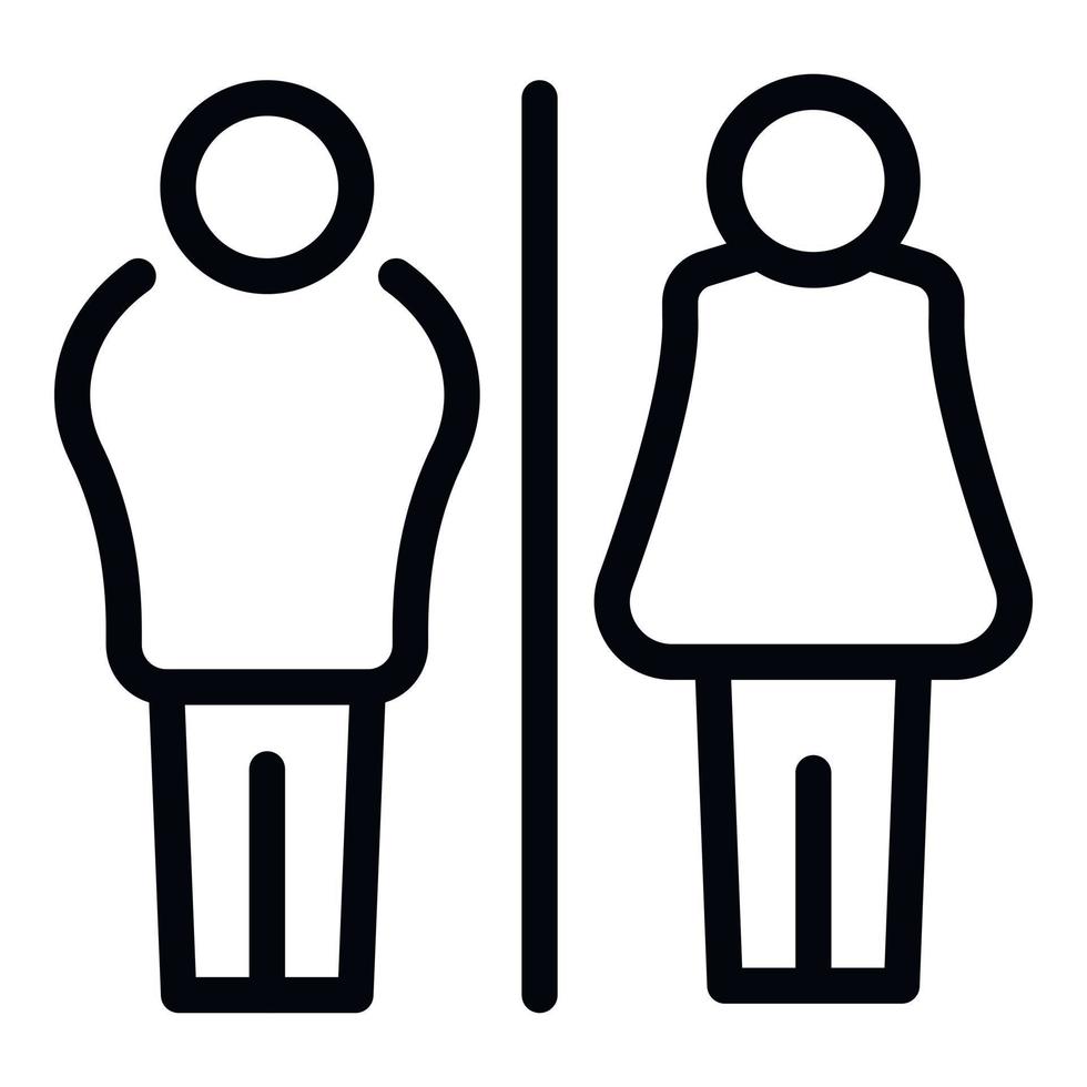 kvinna kön toalett ikon översikt vektor. toalett toalett vektor