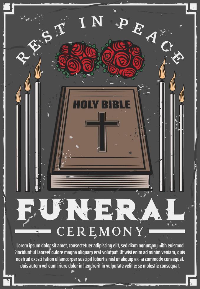 begravning service, begravning ceremoni byrå vektor
