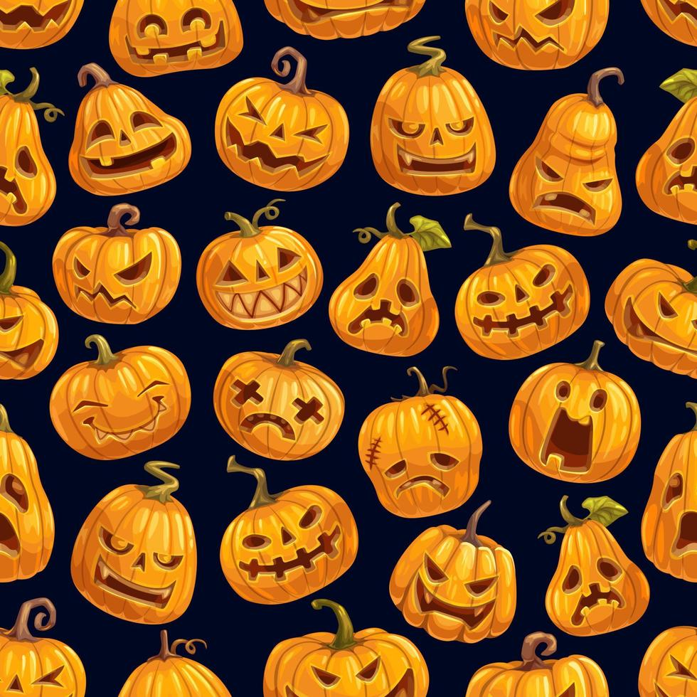 halloween pumpa mönster, Semester kort design vektor