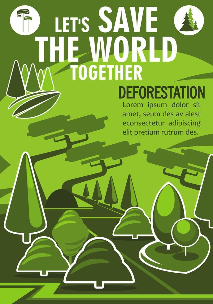 save world banner für ökologie naturschutz vektor