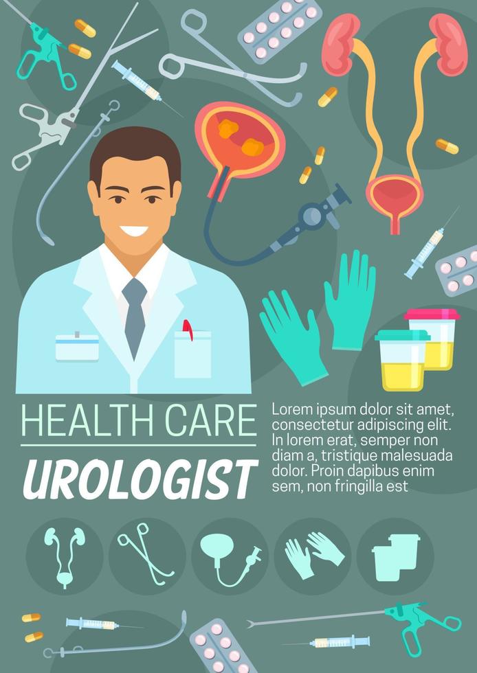urologi medicin och urolog läkare klinik vektor