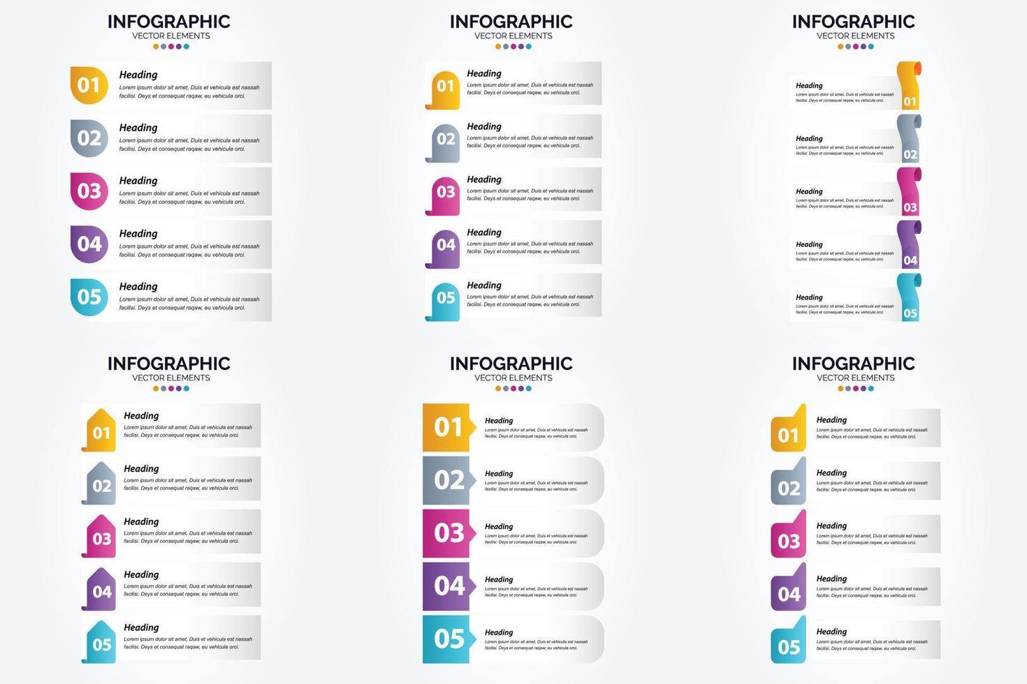 flaches Designset der Vektorillustrations-Infografiken für Werbebroschürenflieger und -zeitschrift vektor