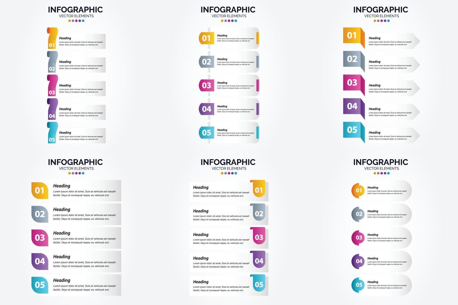 flaches Designset der Vektorillustrations-Infografiken für Werbebroschürenflieger und -zeitschrift vektor