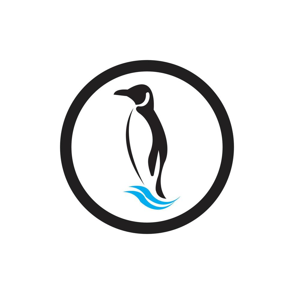 Pinguin-Tier-Logo vektor