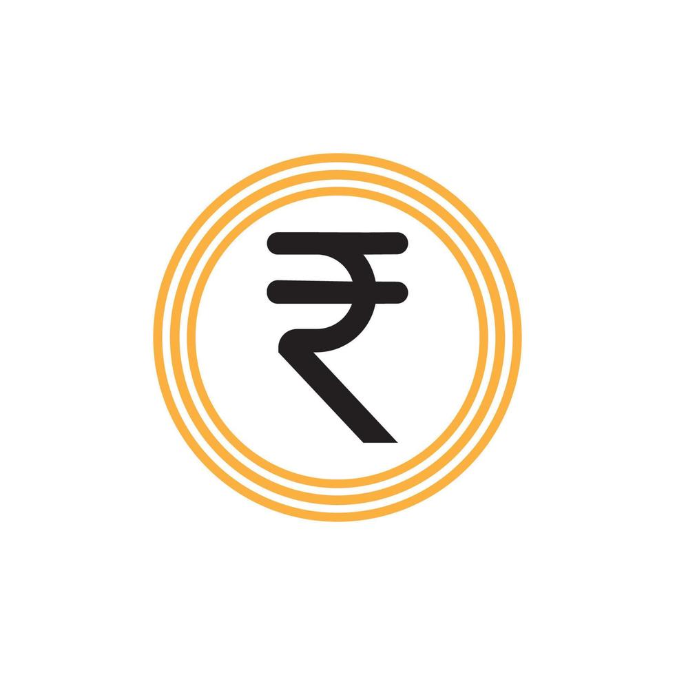 Symbol für indische Rupie. Zeichenvektor der indischen Rupie vektor