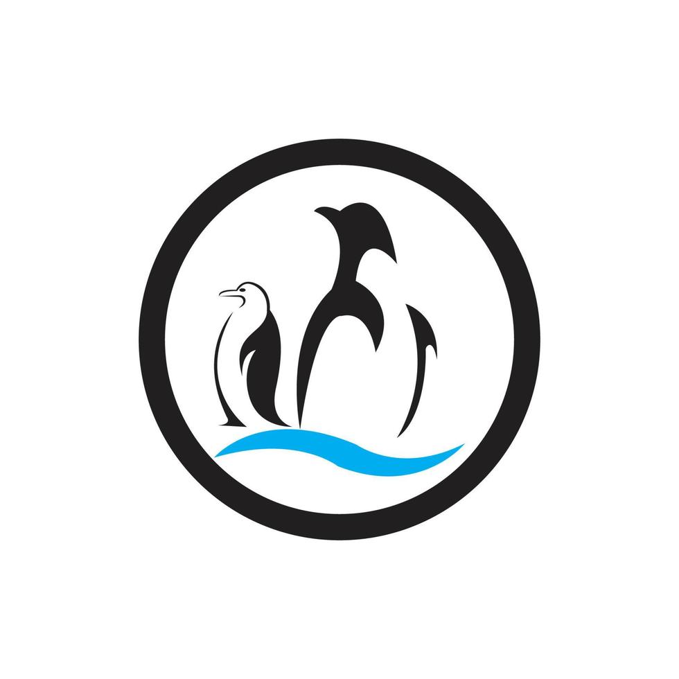 Pinguin-Tier-Logo vektor