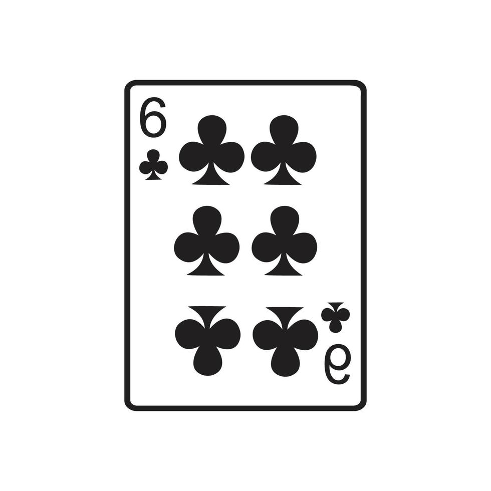 Casino-Kartensymbol-Vorlagenvektor-Illustrationsdesign, Spielkarten-Vektorsymbol-Illustrationsdesign vektor