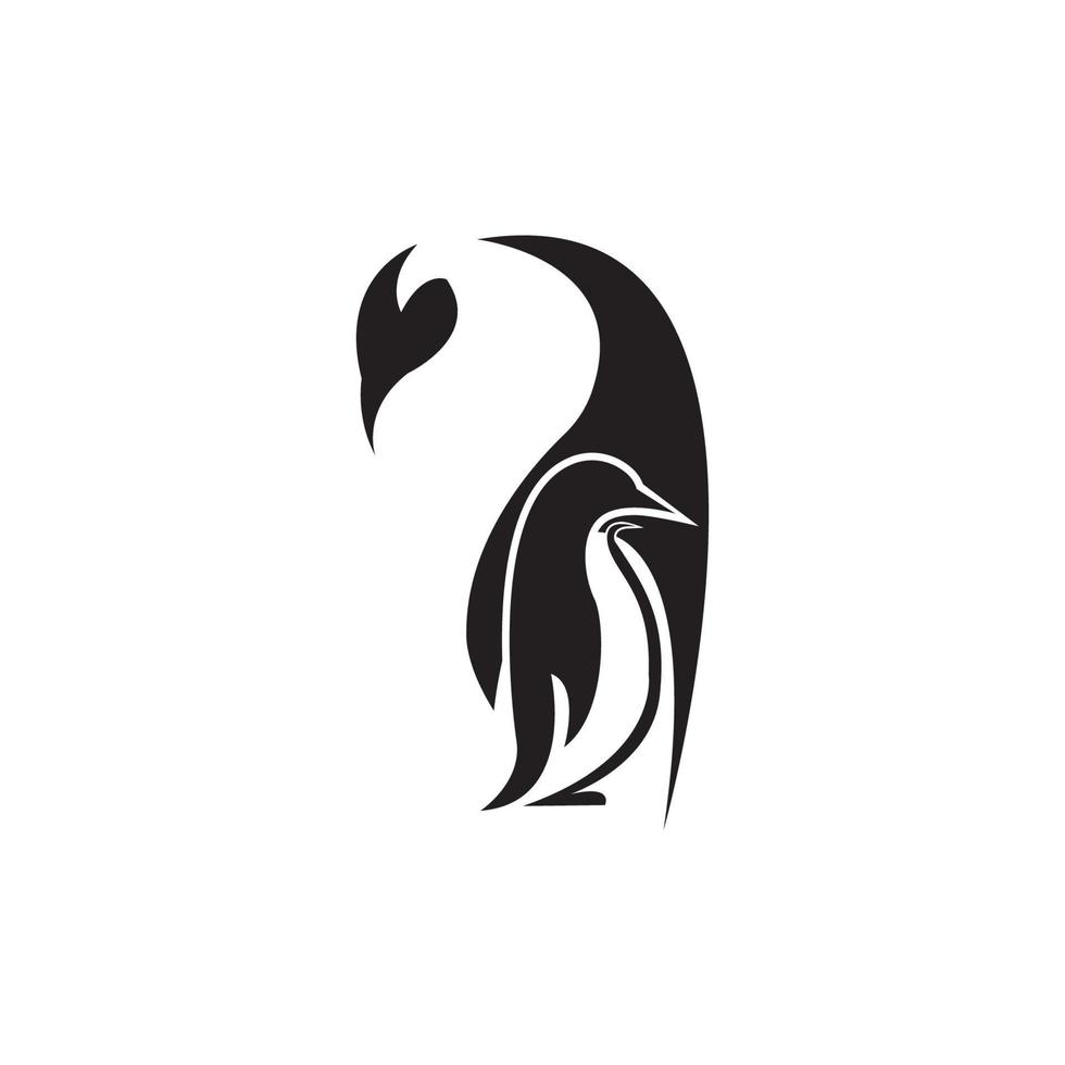 Pinguin-Tier-Logo vektor