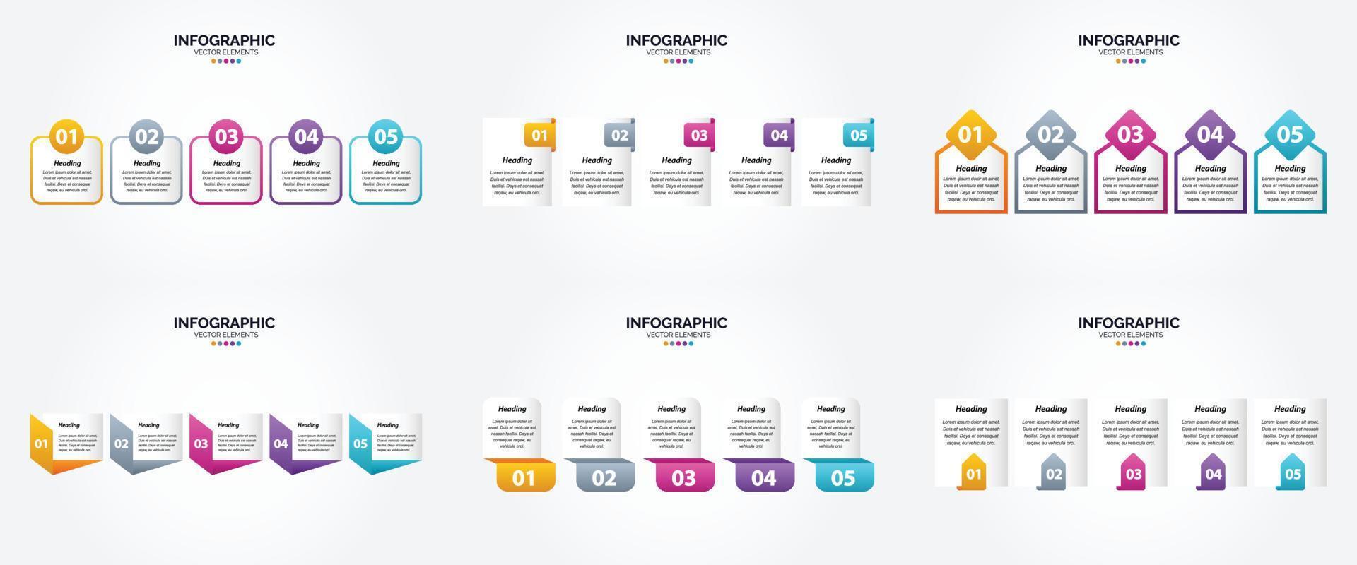 flaches Designset der Vektorillustrations-Infografiken für Werbebroschürenflieger und -zeitschrift vektor