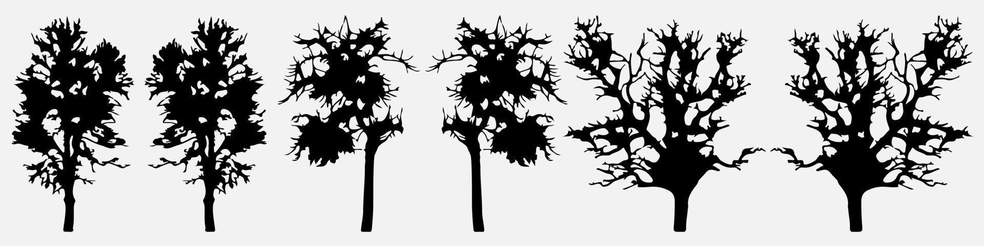 Kahler Baum Silhouette Kunst Vektordesign Pflanze nackte Form für Websites, Druck und andere. vektor